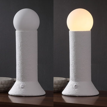 Soren 13" Modern Scandinavian Ceramic/Glass Geometric Integrated LED Table Lamp, Set of 2